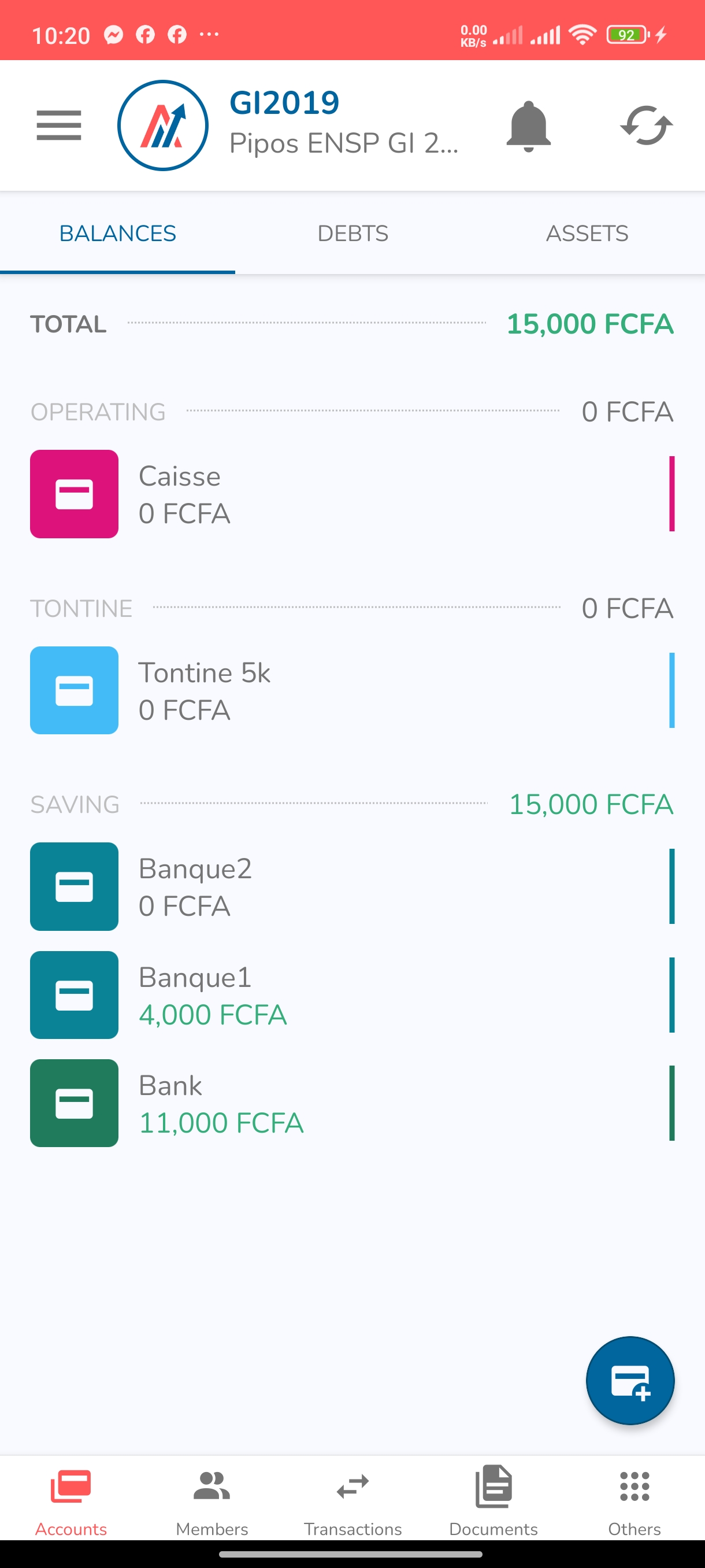 Capture d'écran de l'application